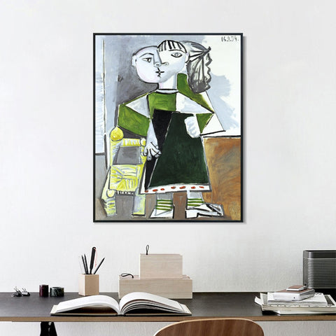 INVIN ART Framed Canvas Giclee Print Art 1954 Paloma debout by Pablo Picasso Wall Art Living Room Home Office Decorations