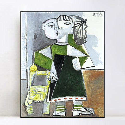 INVIN ART Framed Canvas Giclee Print Art 1954 Paloma debout by Pablo Picasso Wall Art Living Room Home Office Decorations