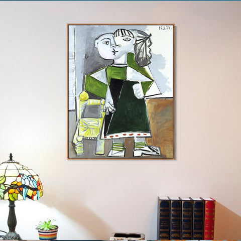 INVIN ART Framed Canvas Giclee Print Art 1954 Paloma debout by Pablo Picasso Wall Art Living Room Home Office Decorations