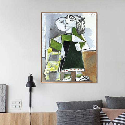 INVIN ART Framed Canvas Giclee Print Art 1954 Paloma debout by Pablo Picasso Wall Art Living Room Home Office Decorations