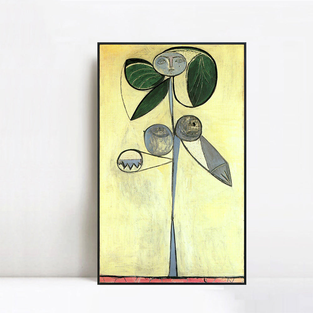 INVIN ART Framed Canvas Giclee Print Art 1946 La femme-fleur (Francoise Gilot) 1 by Pablo Picasso Wall Art