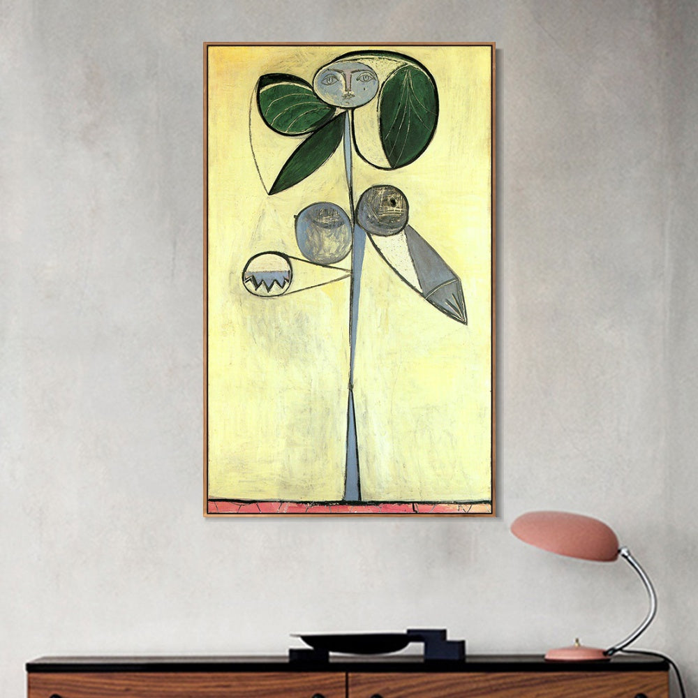 INVIN ART Framed Canvas Giclee Print Art 1946 La femme-fleur (Francoise Gilot) 1 by Pablo Picasso Wall Art