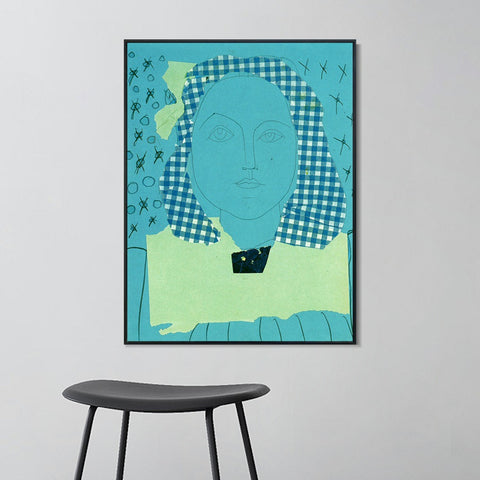 INVIN ART Framed Canvas Giclee Print Art 1946 Portrait de Francoise 2 by Pablo Picasso Wall Art Living Room Home Office Decorations