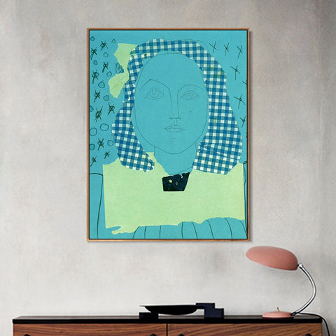 INVIN ART Framed Canvas Giclee Print Art 1946 Portrait de Francoise 2 by Pablo Picasso Wall Art Living Room Home Office Decorations