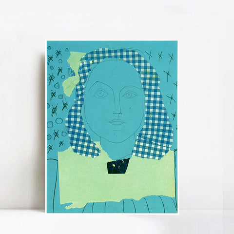 INVIN ART Framed Canvas Giclee Print Art 1946 Portrait de Francoise 2 by Pablo Picasso Wall Art Living Room Home Office Decorations