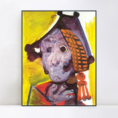 INVIN ART Framed Canvas Giclee Print Art 1970 Tete de matador by Pablo Picasso Wall Art Living Room Home Office Decorations