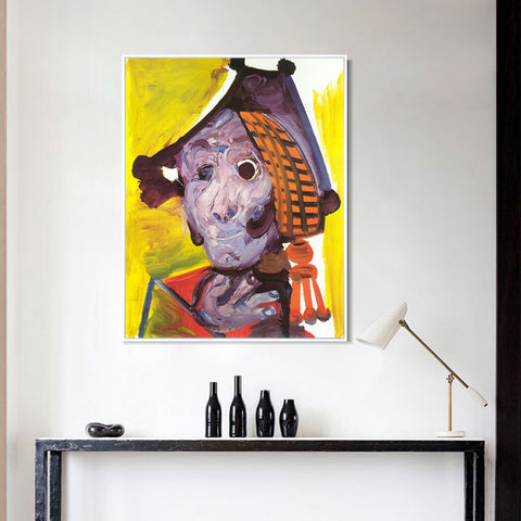 INVIN ART Framed Canvas Giclee Print Art 1970 Tete de matador by Pablo Picasso Wall Art Living Room Home Office Decorations