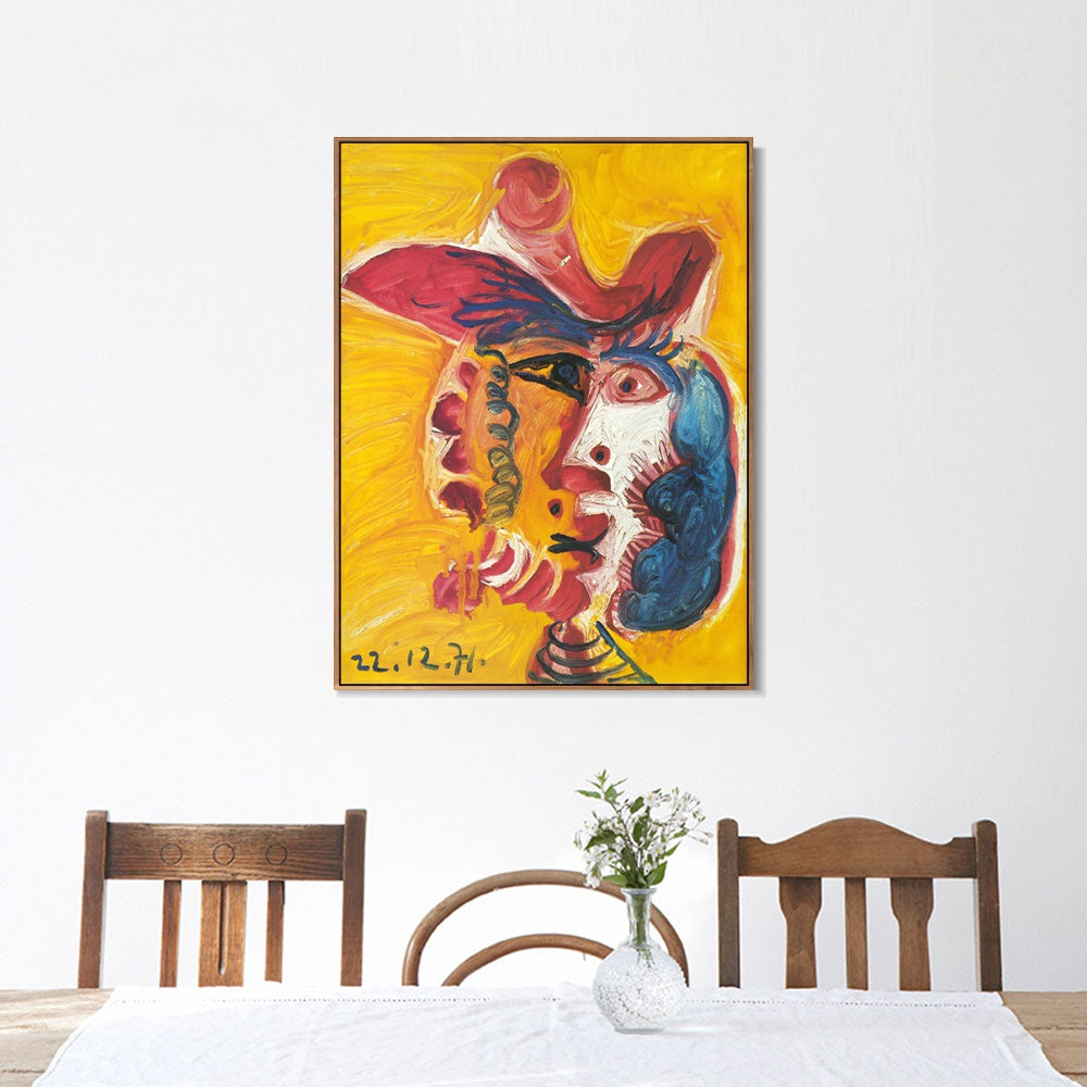 INVIN ART Framed Canvas Giclee Print Art 1971 Tete d'homme 93 by Pablo Picasso Wall Art Living Room Home Office Decorations