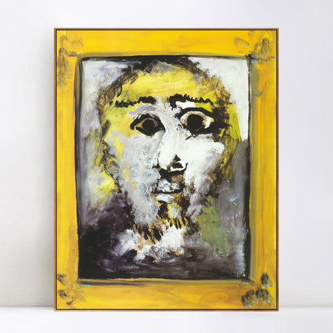 INVIN ART Framed Canvas Giclee Print Art 1971 Tete d'homme dans un cadre by Pablo Picasso Wall Art Living Room Home Office Decorations