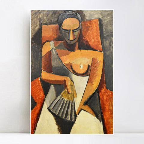 INVIN ART Framed Canvas Giclee Print Art Sitting woman by Pablo Picasso Wall Art Living Room Home Office Decorations