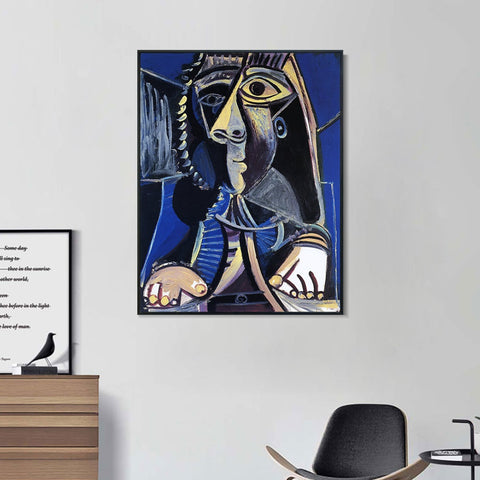 INVIN ART Framed Canvas Giclee Print Art 1971 Homme by Pablo Picasso Wall Art Living Room Home Office Decorations