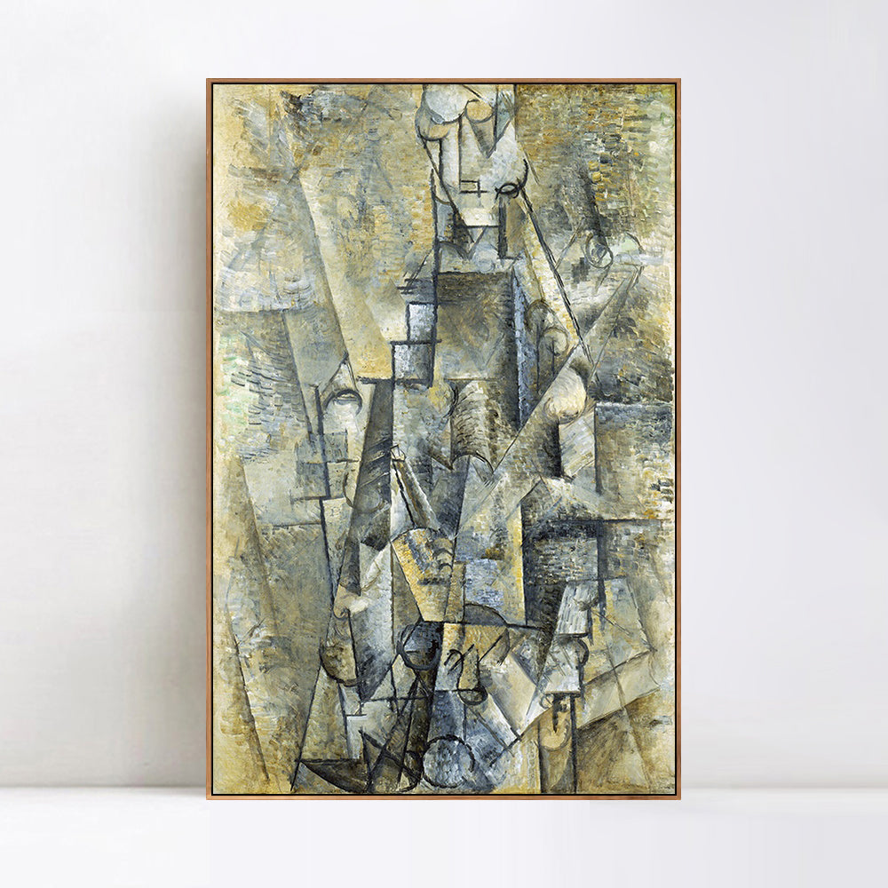INVIN ART Framed Canvas Giclee Print Art L'Homme ?? la clarinette (Man with a Clarinette) by Pablo Picasso Wall Art Living Room Home Office Decorations