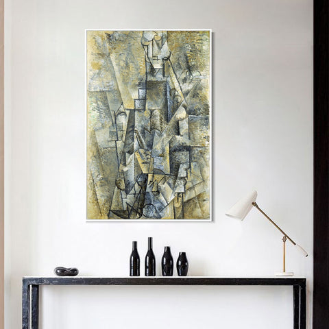 INVIN ART Framed Canvas Giclee Print Art L'Homme ?? la clarinette (Man with a Clarinette) by Pablo Picasso Wall Art Living Room Home Office Decorations