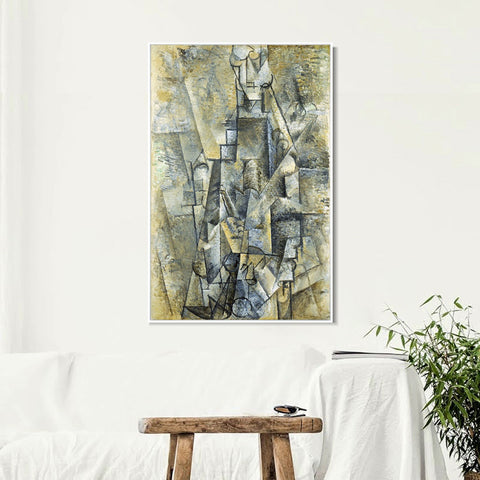 INVIN ART Framed Canvas Giclee Print Art L'Homme ?? la clarinette (Man with a Clarinette) by Pablo Picasso Wall Art Living Room Home Office Decorations