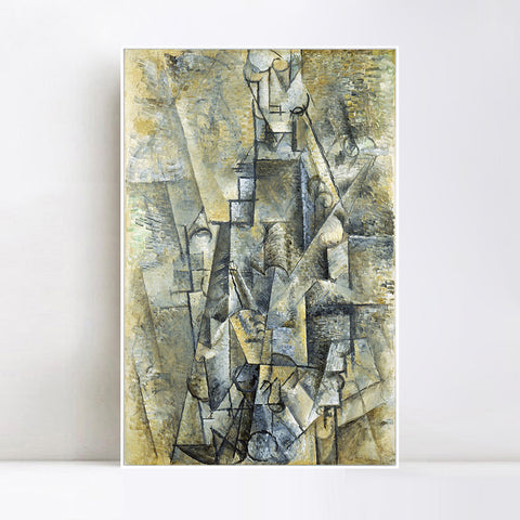 INVIN ART Framed Canvas Giclee Print Art L'Homme ?? la clarinette (Man with a Clarinette) by Pablo Picasso Wall Art Living Room Home Office Decorations