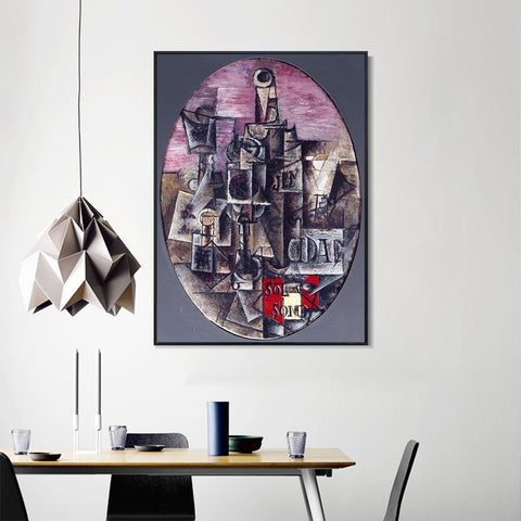 INVIN ART Framed Canvas Giclee Print Art picasso_solysombra_1912 by Pablo Picasso Wall Art Living Room Home Office Decorations