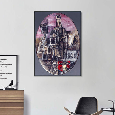 INVIN ART Framed Canvas Giclee Print Art picasso_solysombra_1912 by Pablo Picasso Wall Art Living Room Home Office Decorations