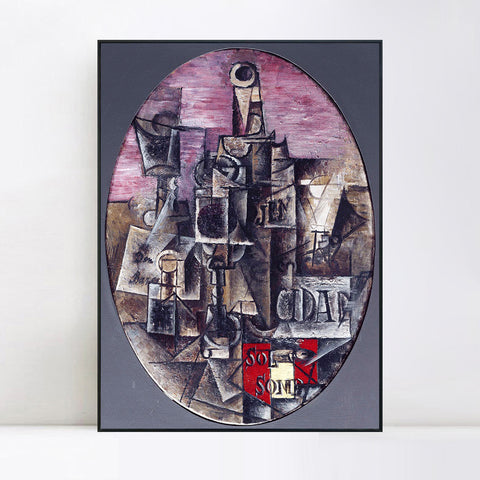 INVIN ART Framed Canvas Giclee Print Art picasso_solysombra_1912 by Pablo Picasso Wall Art Living Room Home Office Decorations