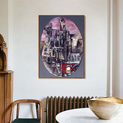 INVIN ART Framed Canvas Giclee Print Art picasso_solysombra_1912 by Pablo Picasso Wall Art Living Room Home Office Decorations