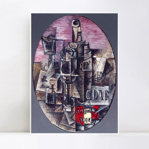 INVIN ART Framed Canvas Giclee Print Art picasso_solysombra_1912 by Pablo Picasso Wall Art Living Room Home Office Decorations