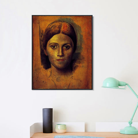 INVIN ART Framed Canvas Giclee Print Art 1918 Portrait de Olga Kokhlova by Pablo Picasso Wall Art Living Room Home Office Decorations
