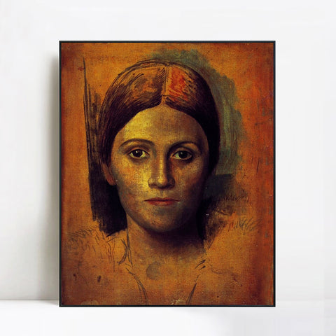 INVIN ART Framed Canvas Giclee Print Art 1918 Portrait de Olga Kokhlova by Pablo Picasso Wall Art Living Room Home Office Decorations