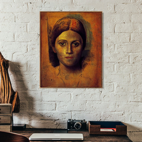 INVIN ART Framed Canvas Giclee Print Art 1918 Portrait de Olga Kokhlova by Pablo Picasso Wall Art Living Room Home Office Decorations