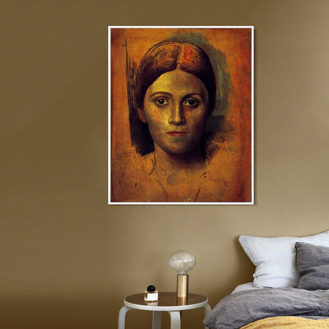 INVIN ART Framed Canvas Giclee Print Art 1918 Portrait de Olga Kokhlova by Pablo Picasso Wall Art Living Room Home Office Decorations