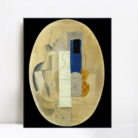 INVIN ART Framed Canvas Giclee Print Art 1913 Violon et guitare1 by Pablo Picasso Wall Art Living Room Home Office Decorations
