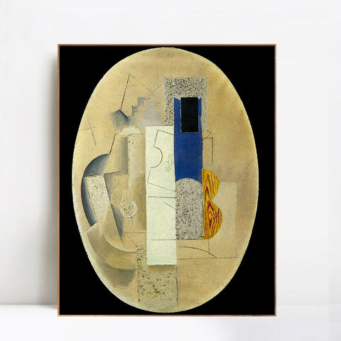 INVIN ART Framed Canvas Giclee Print Art 1913 Violon et guitare1 by Pablo Picasso Wall Art Living Room Home Office Decorations