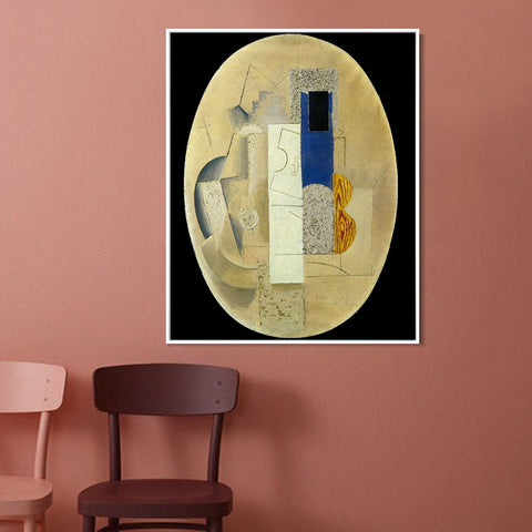 INVIN ART Framed Canvas Giclee Print Art 1913 Violon et guitare1 by Pablo Picasso Wall Art Living Room Home Office Decorations