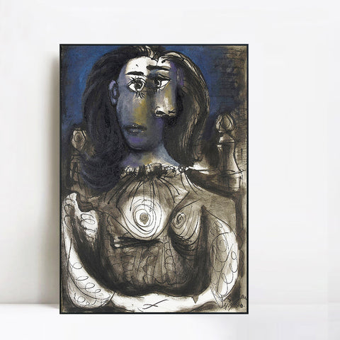 INVIN ART Framed Canvas Giclee Print Art 1940 Femme assise dans un fauteuil 4 by Pablo Picasso Wall Art Living Room Home Office Decorations