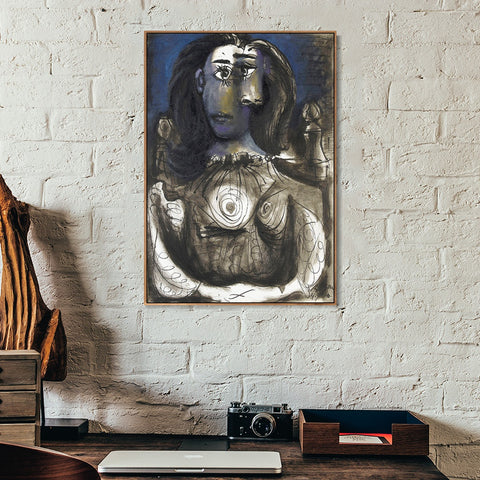 INVIN ART Framed Canvas Giclee Print Art 1940 Femme assise dans un fauteuil 4 by Pablo Picasso Wall Art Living Room Home Office Decorations