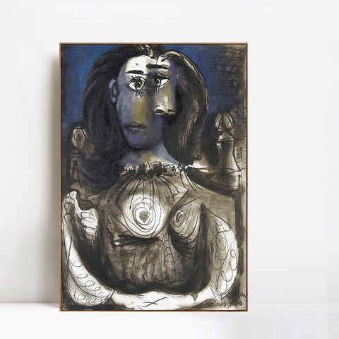 INVIN ART Framed Canvas Giclee Print Art 1940 Femme assise dans un fauteuil 4 by Pablo Picasso Wall Art Living Room Home Office Decorations