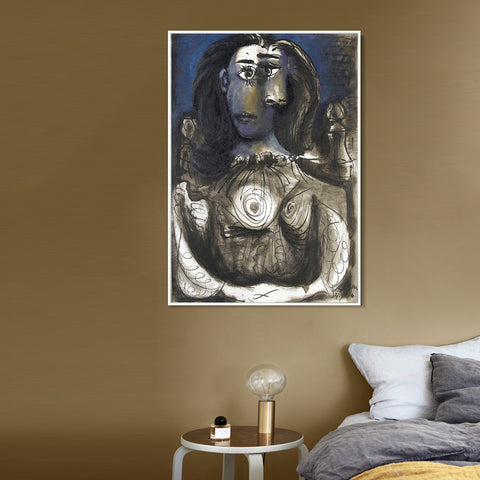 INVIN ART Framed Canvas Giclee Print Art 1940 Femme assise dans un fauteuil 4 by Pablo Picasso Wall Art Living Room Home Office Decorations