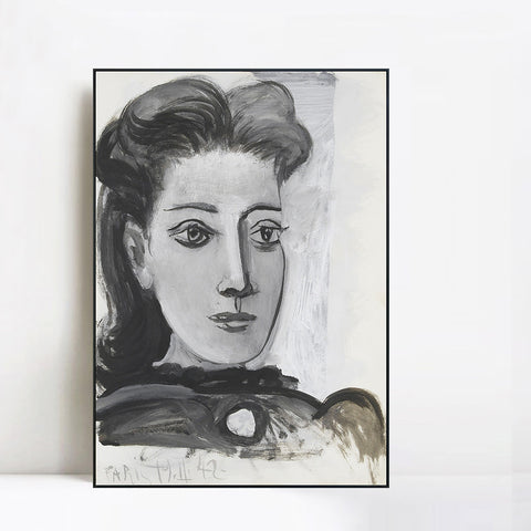INVIN ART Framed Canvas Giclee Print Art 1942 Portrait de Dora Maar 2 by Pablo Picasso Wall Art Living Room Home Office Decorations