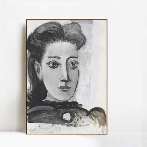 INVIN ART Framed Canvas Giclee Print Art 1942 Portrait de Dora Maar 2 by Pablo Picasso Wall Art Living Room Home Office Decorations