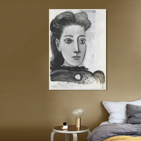 INVIN ART Framed Canvas Giclee Print Art 1942 Portrait de Dora Maar 2 by Pablo Picasso Wall Art Living Room Home Office Decorations