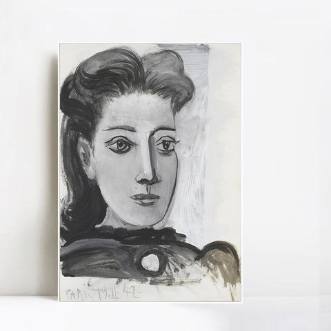 INVIN ART Framed Canvas Giclee Print Art 1942 Portrait de Dora Maar 2 by Pablo Picasso Wall Art Living Room Home Office Decorations