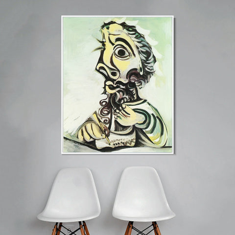 INVIN ART Framed Canvas Giclee Print Art 1 Buste d homme crivant II 1971 by Pablo Picasso Wall Art Living Room Home Office Decorations