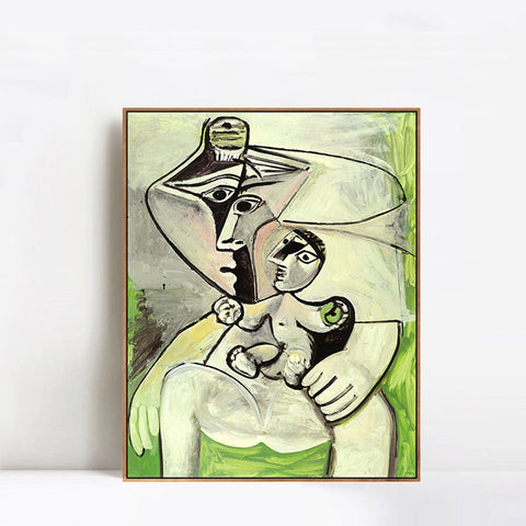 INVIN ART Framed Canvas Giclee Print Art 1971 Maternit__la pomme by Pablo Picasso Wall Art Living Room Home Office Decorations
