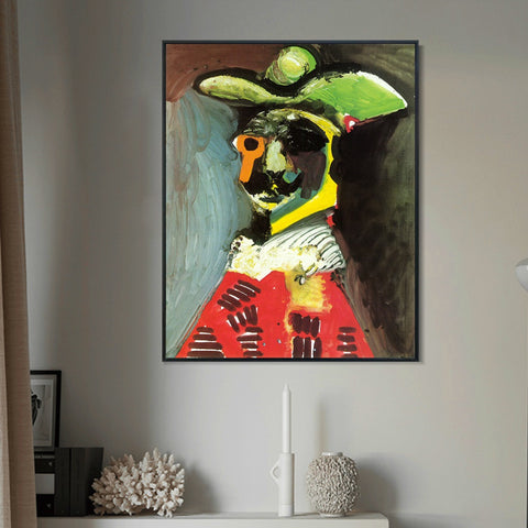 INVIN ART Framed Canvas Giclee Print Art 1970 Buste d'homme 1 by Pablo Picasso Wall Art Living Room Home Office Decorations