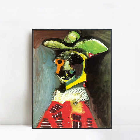 INVIN ART Framed Canvas Giclee Print Art 1970 Buste d'homme 1 by Pablo Picasso Wall Art Living Room Home Office Decorations