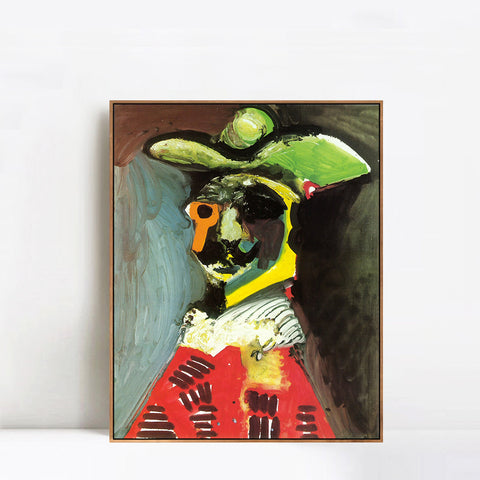 INVIN ART Framed Canvas Giclee Print Art 1970 Buste d'homme 1 by Pablo Picasso Wall Art Living Room Home Office Decorations