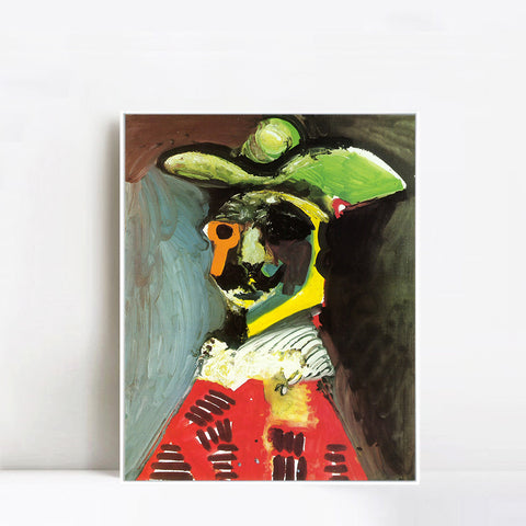 INVIN ART Framed Canvas Giclee Print Art 1970 Buste d'homme 1 by Pablo Picasso Wall Art Living Room Home Office Decorations