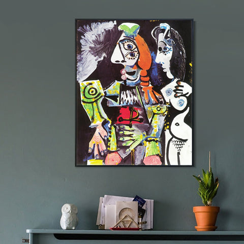 INVIN ART Framed Canvas Giclee Print Art 1970 Le matador et femme nue 1 by Pablo Picasso Wall Art Living Room Home Office Decorations