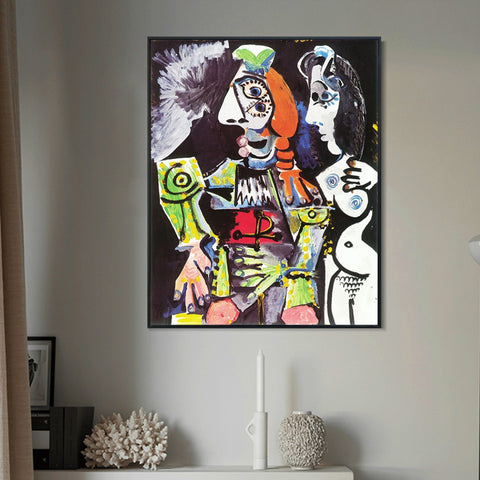 INVIN ART Framed Canvas Giclee Print Art 1970 Le matador et femme nue 1 by Pablo Picasso Wall Art Living Room Home Office Decorations