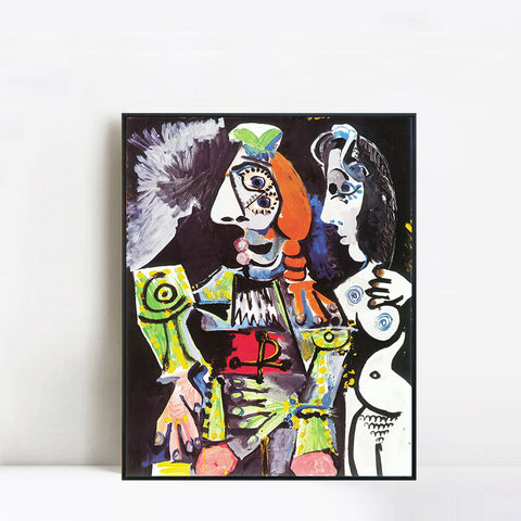 INVIN ART Framed Canvas Giclee Print Art 1970 Le matador et femme nue 1 by Pablo Picasso Wall Art Living Room Home Office Decorations