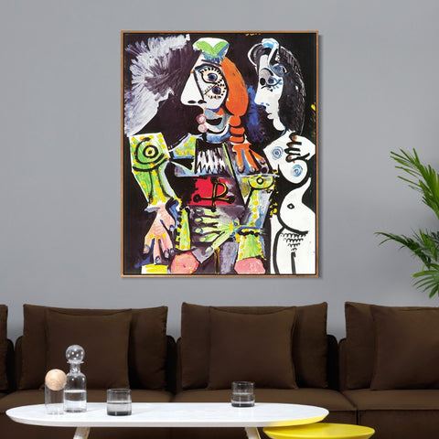 INVIN ART Framed Canvas Giclee Print Art 1970 Le matador et femme nue 1 by Pablo Picasso Wall Art Living Room Home Office Decorations
