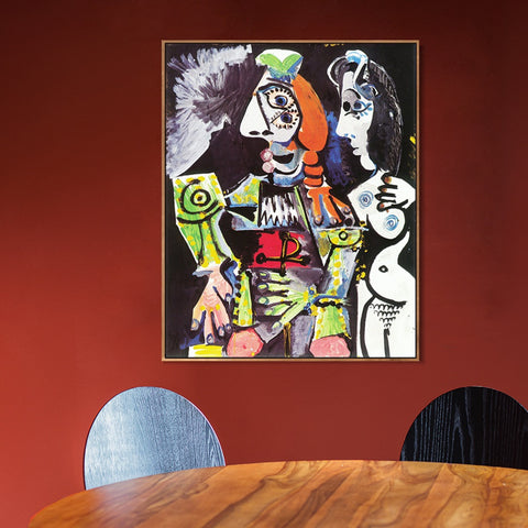 INVIN ART Framed Canvas Giclee Print Art 1970 Le matador et femme nue 1 by Pablo Picasso Wall Art Living Room Home Office Decorations